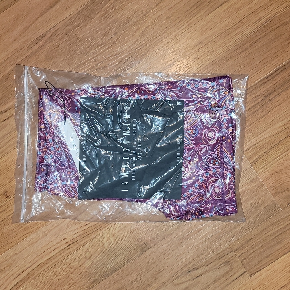 IAMBECOMING Small purple paisley no ride shorts